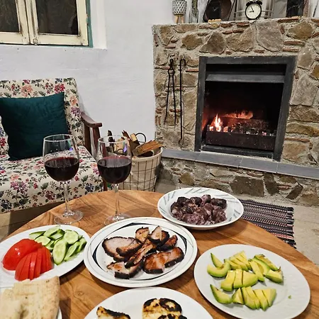 度假居 Traditional Adobe House In Evrychou With Cozy Garden And Fireplace!