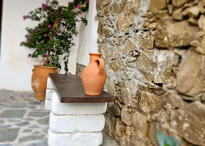 Traditional Adobe House In Evrychou With Cozy Garden And Fireplace!